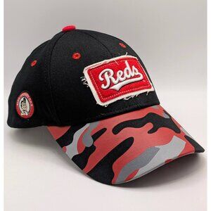 Melonwear Cincinnati Reds Snapback Youth Hat Black Red Camo MLB Baseball Cap